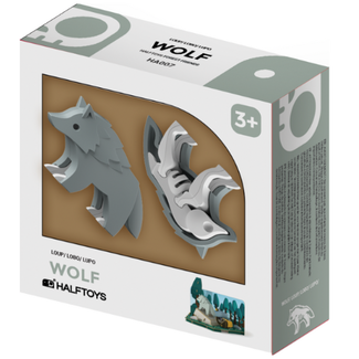 Halftoys Speelgoed - Magnetische bosdieren: Wolf