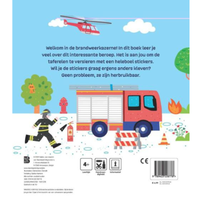 Ballon Boeken, Doeboeken - Stickerboek Brandweer, 4+