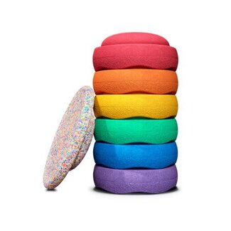 Super confetti rainbow set - Classic, 6st. + Balanceboard superconfetti 1st.