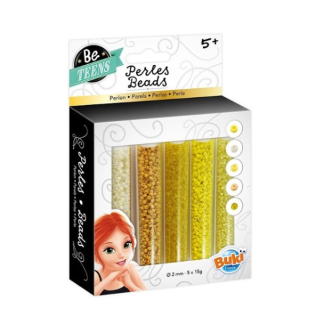 BUKI BUKI Sieraden maken - Tubes parels geel