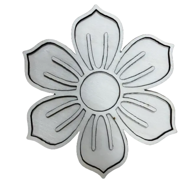 Hippe Hoeken Sensomotorisch speelgoed, Houten Versiervorm Bloem (13x14,5cm)