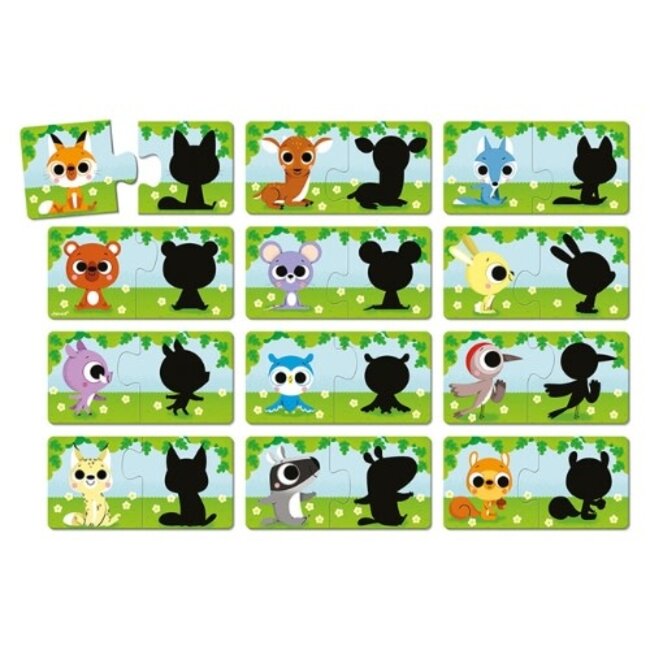 Janod Puzzelspel - Dieren en hun Schaduw
