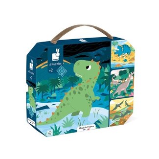 Janod Janod Puzzel - 4 puzzels Dinosarus (6-9-12-16 stukken)