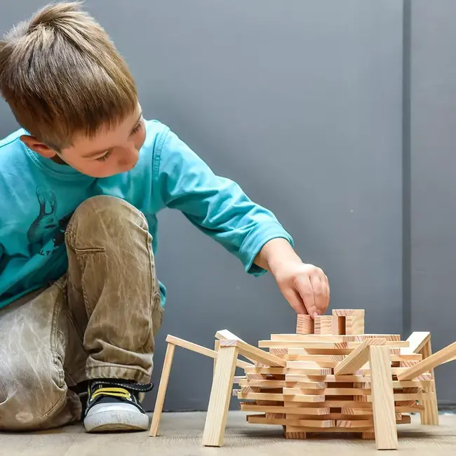 Kapla Houten speelgoed - KAPLA 200 Bouwplankjes naturel, 200st.