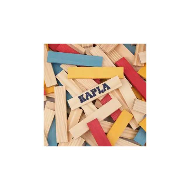 Kapla Houten speelgoed - KAPLA 200 SUMMER Bouwplankjes Zomer: 140 st. naturel + 60 st. gekleurd