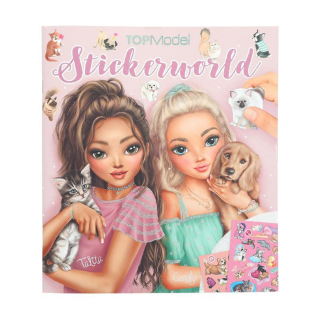 TOPModel Knutselen, Stickerboeken - TOPModel Stickerworld KITTY and DOGGY