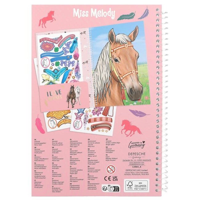 TOPModel Boeken, Kleurboek - TopModel, Miss Melody Create your Horses Blaze
