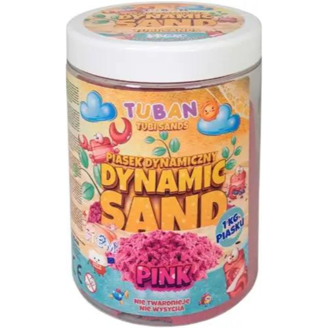 Tuban Dynamisch zand - kinetisch zand Roze , pot 1 KG
