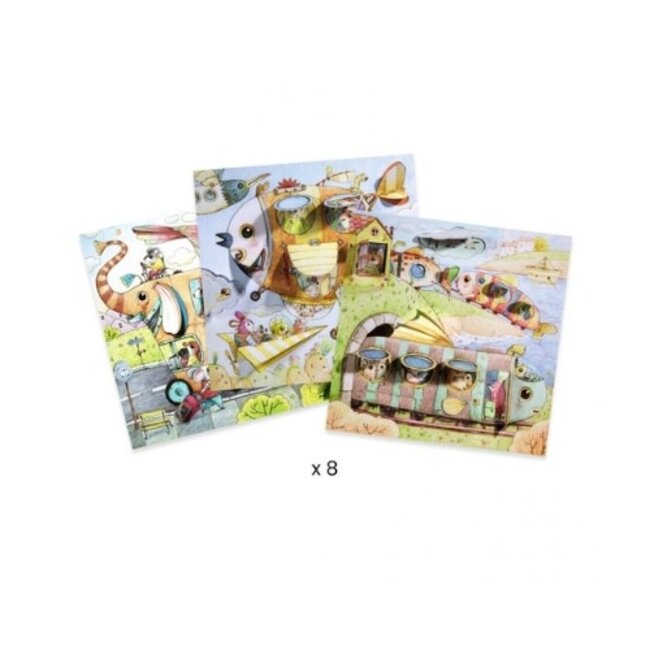 Djeco Knutselen - Malo's reis, Flapjeskleurplaten