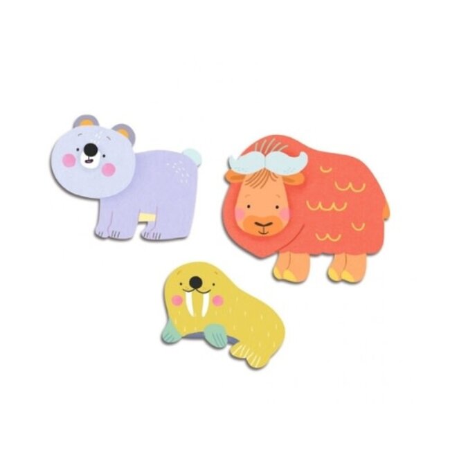 Djeco Knutselen - Ijsdieren Stickers, 18M+