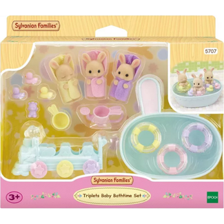 Sylvanian Families Sylvanian Families - Drieling baby konijn badspeelset