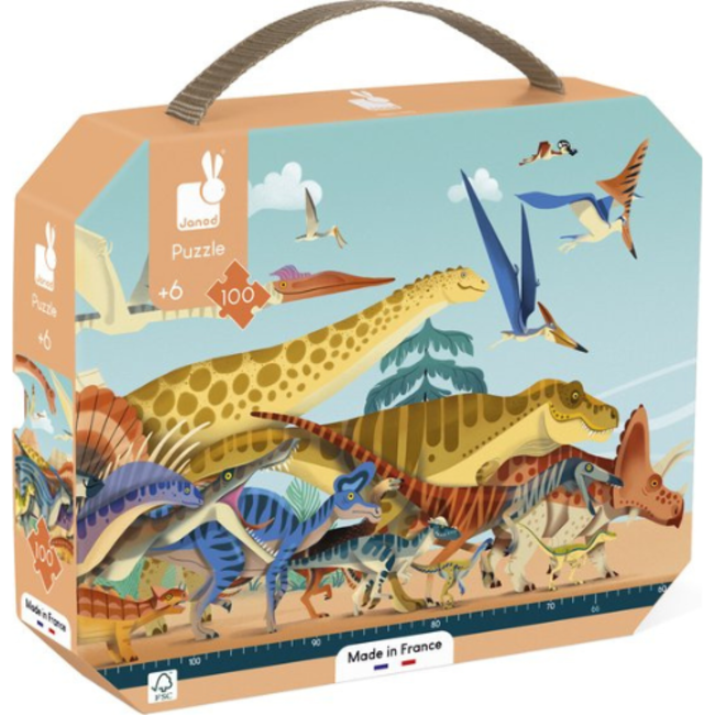 Janod Dino - Puzzel Panorama Dino       100 stukjes