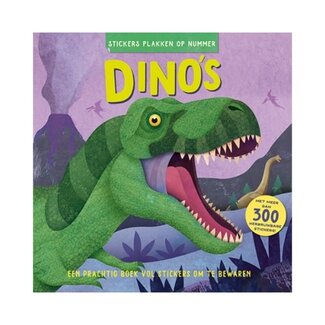 Boeken, Stickerboeken - Dino's stickers plakken op nummer