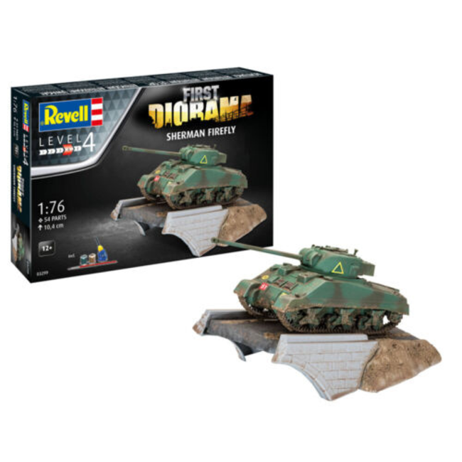 Revell Revell Bouwset - Niveau 4 Sherman Firefly, 1:76, 12+ (dioramaset)