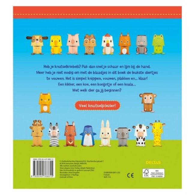 Deltas Boeken, Doeboeken - Vrolijke dieren knippen en vouwen, 7+