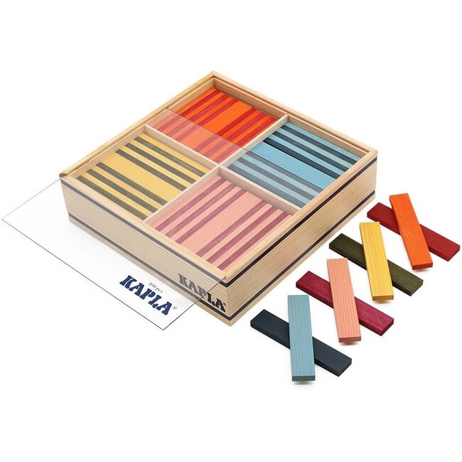 Kapla Kapla - 100 OCTOCOLOR CASE - 100 planks in eight colours