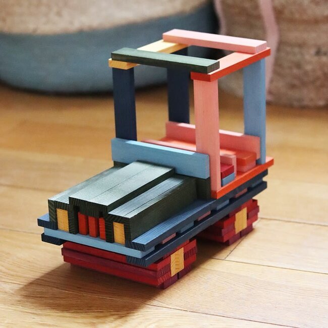 Kapla Kapla - 100 OCTOCOLOR CASE - 100 planks in eight colours