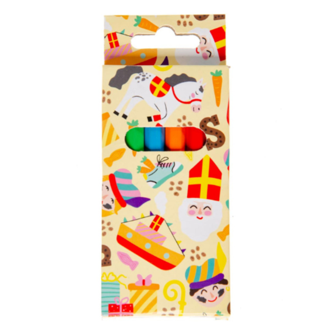 Knutselen, Accessoires - Klein setje kleurpotloden Sinterklaas, 6st.