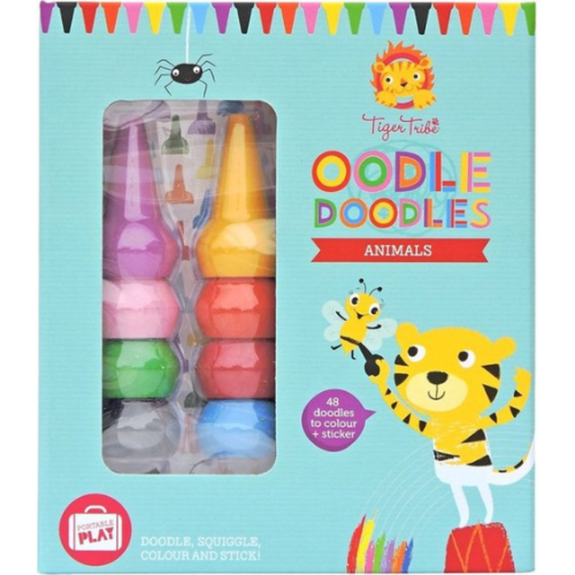 Knutselen, Accessoires - Oodle Doodle Waskrijtjes set, dieren, 1+