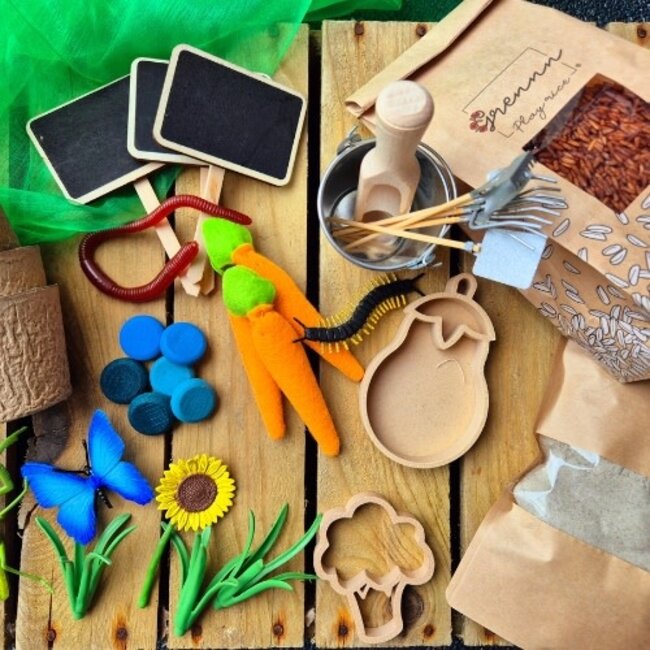 Sensorisch speelgoed, Sensory Bin - Speelset 'In de tuin'