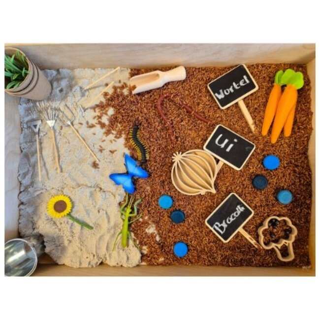 Sensorisch speelgoed, Sensory Bin - Speelset 'In de tuin'