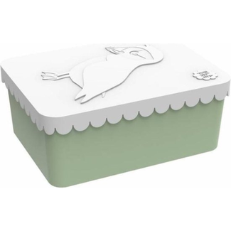 Blafre Blafre lunch box 1 compartiment puffin white+green