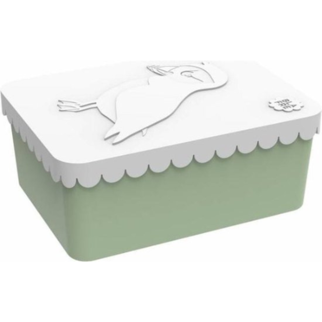 Blafre lunch box 1 compartiment puffin white+green