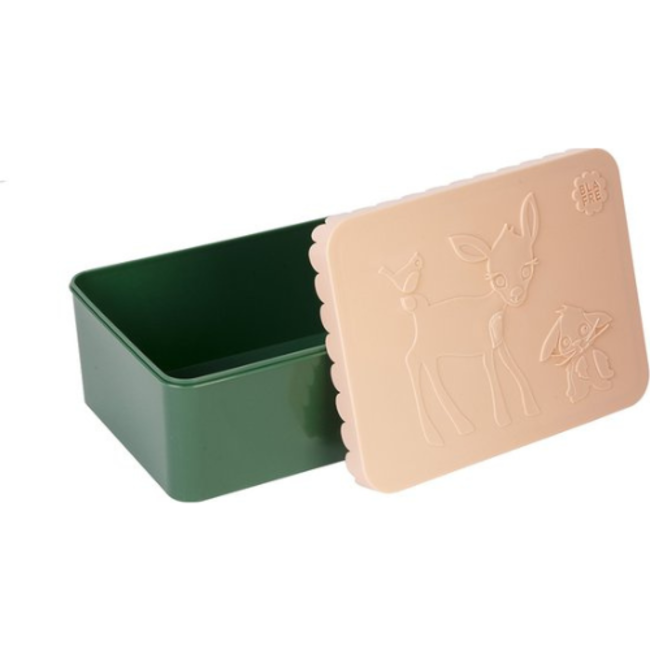 Blafre lunch box 1 compartiment deer peach + dark green