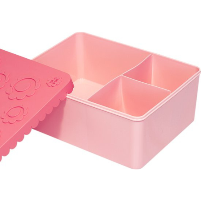 Blafre lunch box 3 compartimenten flower pink
