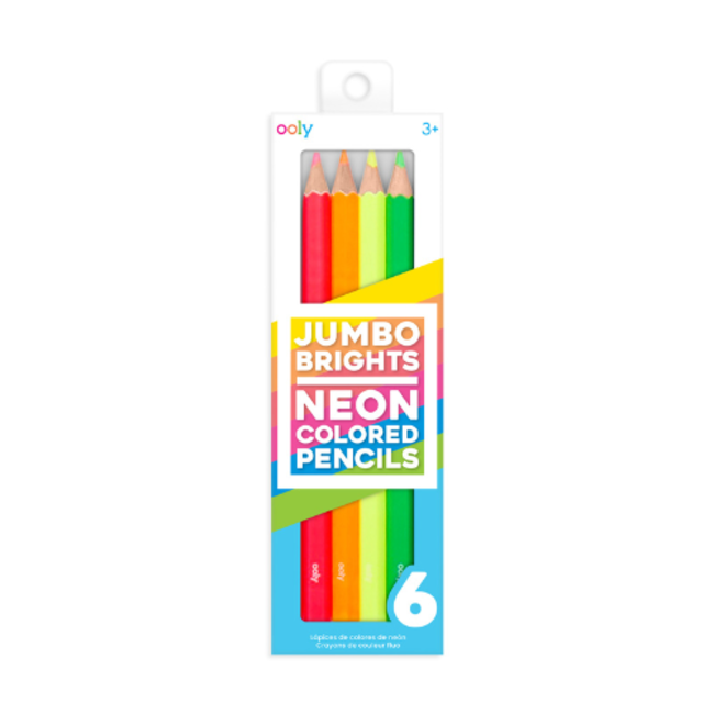 Ooly Jumbo Brights Neon Colored Pencils