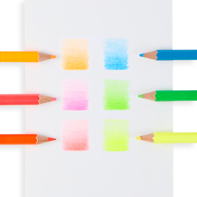 Ooly Jumbo Brights Neon Colored Pencils