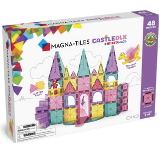 Magnetisch bouwset, Bouwspeelgoed - Magna-Tiles Castle DLX 48-Stuks Set 3+ (Roze kasteel)