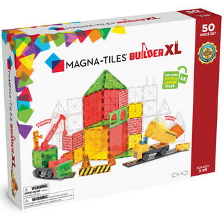 Magna-tiles Magnetisch bouwset, Bouwspeelgoed - Magna-Tiles Builder XL 50-stuks 3+