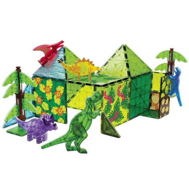 Magna-tiles Magnetisch bouwset, Bouwspeelgoed - Magna-Tiles Dino World XL, 50 st., 3+