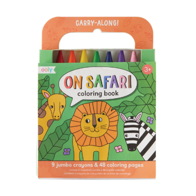 Ooly Carry Along Coloring Book - On Safari