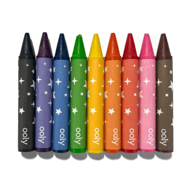 Ooly Carry Along Crayons & Coloring Book Kit - Unicorn Pals (Set of 10)