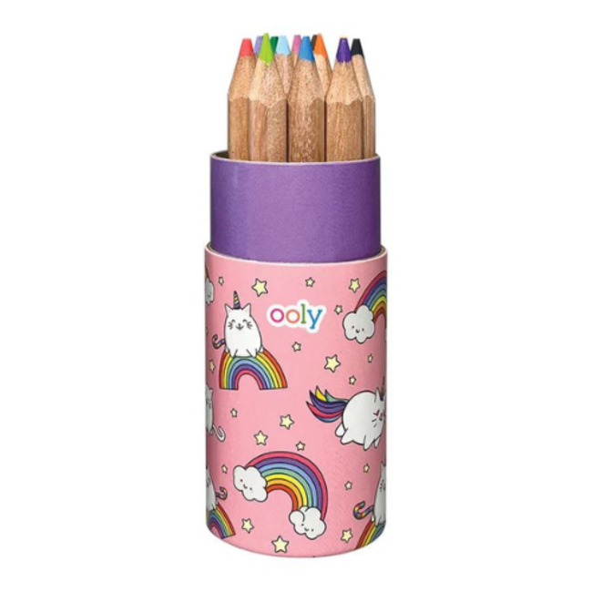 Ooly Ooly – Draw ‘N Doodle Mini Colored Pencils + Sharpener rainbow cats