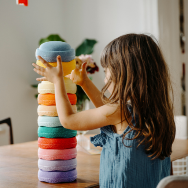 Stapelstein Stapelstein Original Mini - Rainbow Pastel 6st.