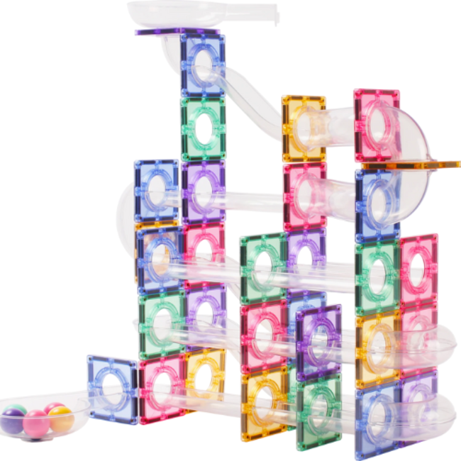 Coblo Magnetisch Bouwset, Coblo knikkers voor knikkerbaan  6 stuks (pastel)