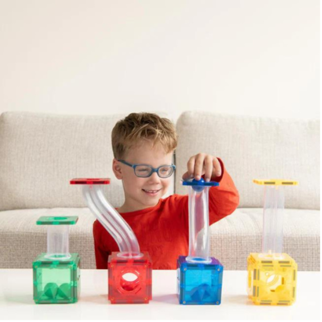 Coblo Magnetisch Bouwset, Coblo knikkers voor knikkerbaan  6 stuks (classic)