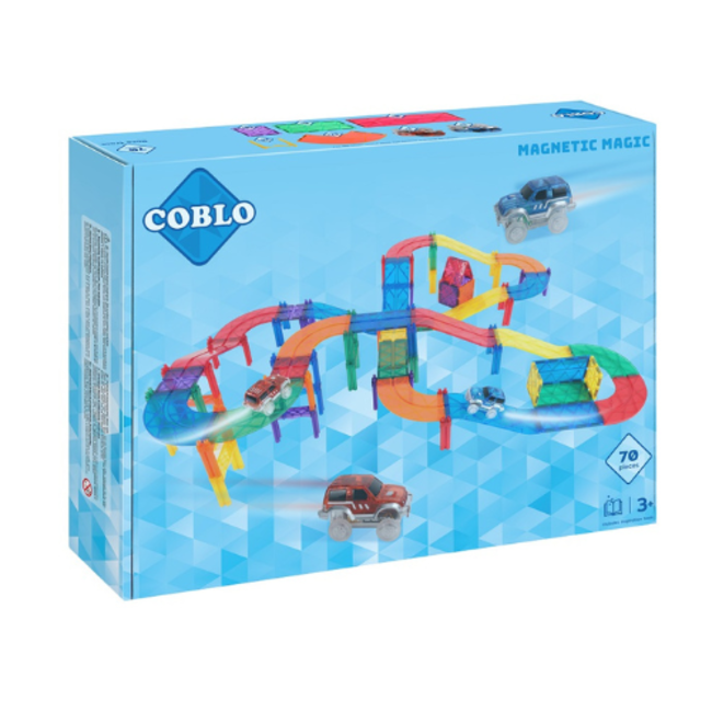 Coblo Magnetisch Bouwset, Coblo Racetrack 70 stuks (classic)