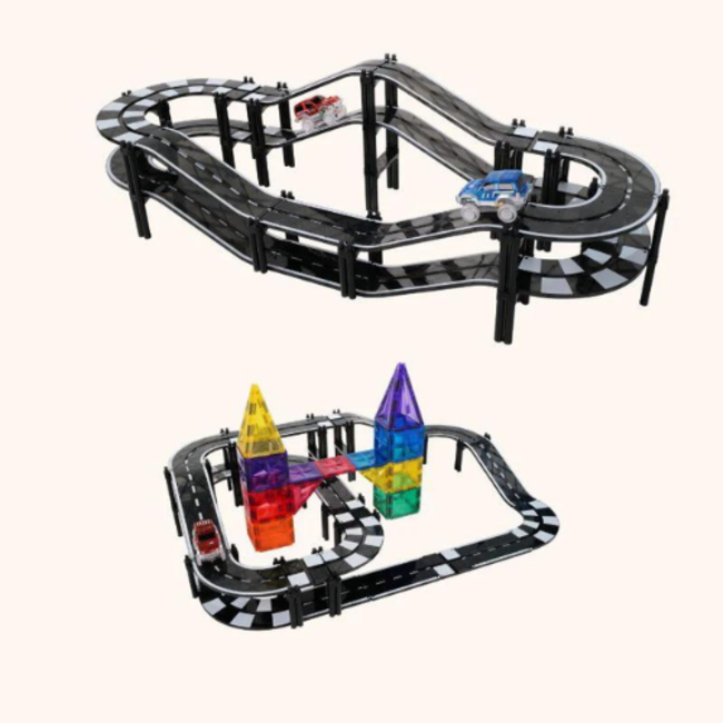 Coblo Magnetisch Bouwset, Coblo Racetrack 70 stuks (zwart)