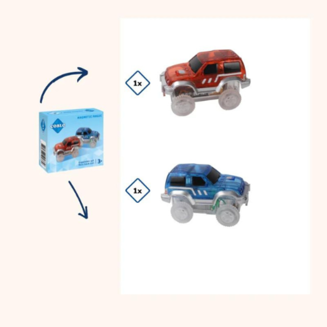 Coblo Magnetisch Bouwset, Coblo Racetrack - Losse auto's