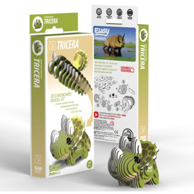 Eugy Eugy Knutselen, Knutselpakketten - Eugy 3D Model: Triceratops, 6+