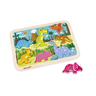 Janod Dino - Puzzelset 4 moeilijkheden