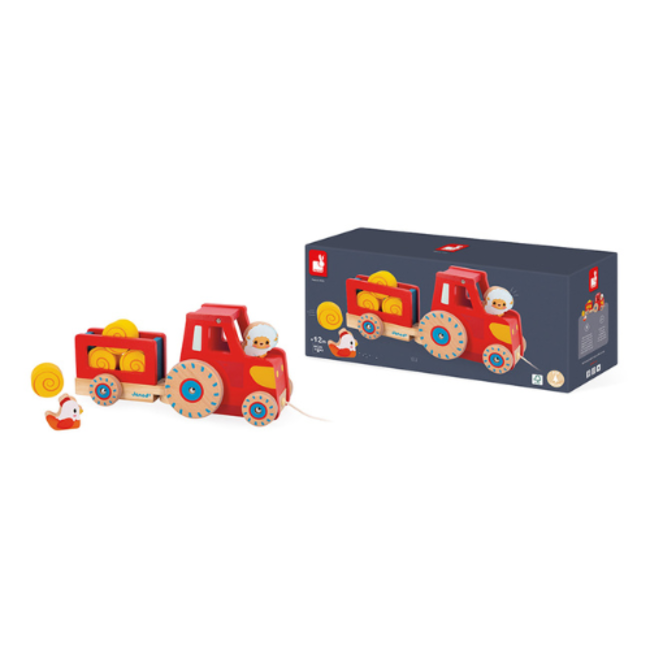 Janod Boerderij - Trekfiguur Tractor