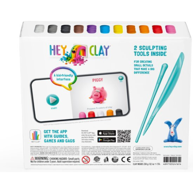 Hey Clay Knutselen, Knutselpakket - Hey Clay Animals, set van 15