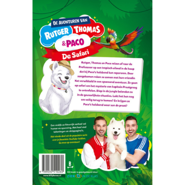 Boeken, Leesboeken - De avonturen van Rutger, Thomas en Paco deel 4 " De Safari" . 7+