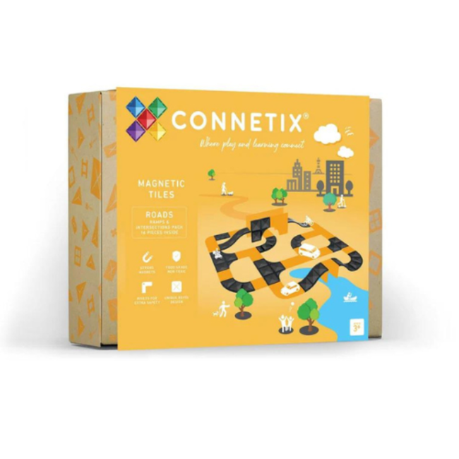 Connetix Magnetisch bouwset, Connetix -Hellingen & Kruispunten Pakket (Ramps & Intersections Pack 16 pc)