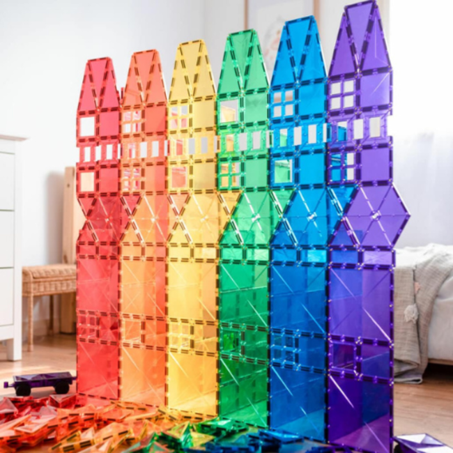 Connetix Magnetisch bouwset, Connetix - Regenboog Vierkanten  (Rainbow Square Pack 42 pc)